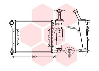 VAN WEZEL Radiaator,mootorijahutus 17002404